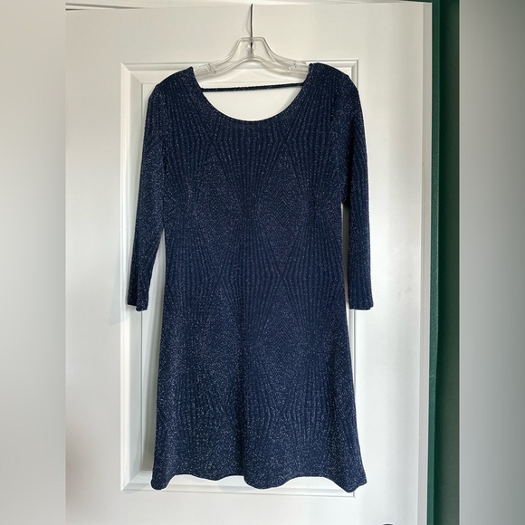 Sparkly Blue Mini Dress - Picture 3 of 4